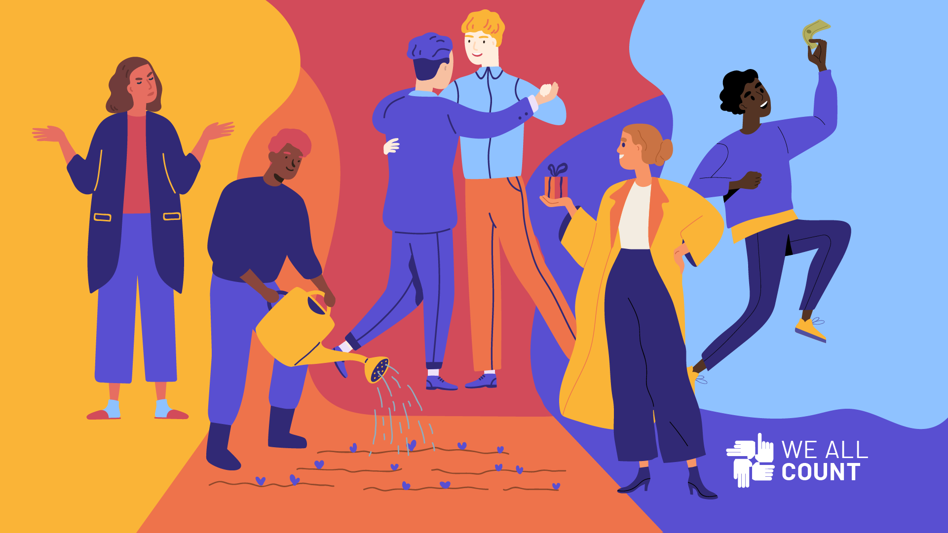 illustration of figures representing different data relationships