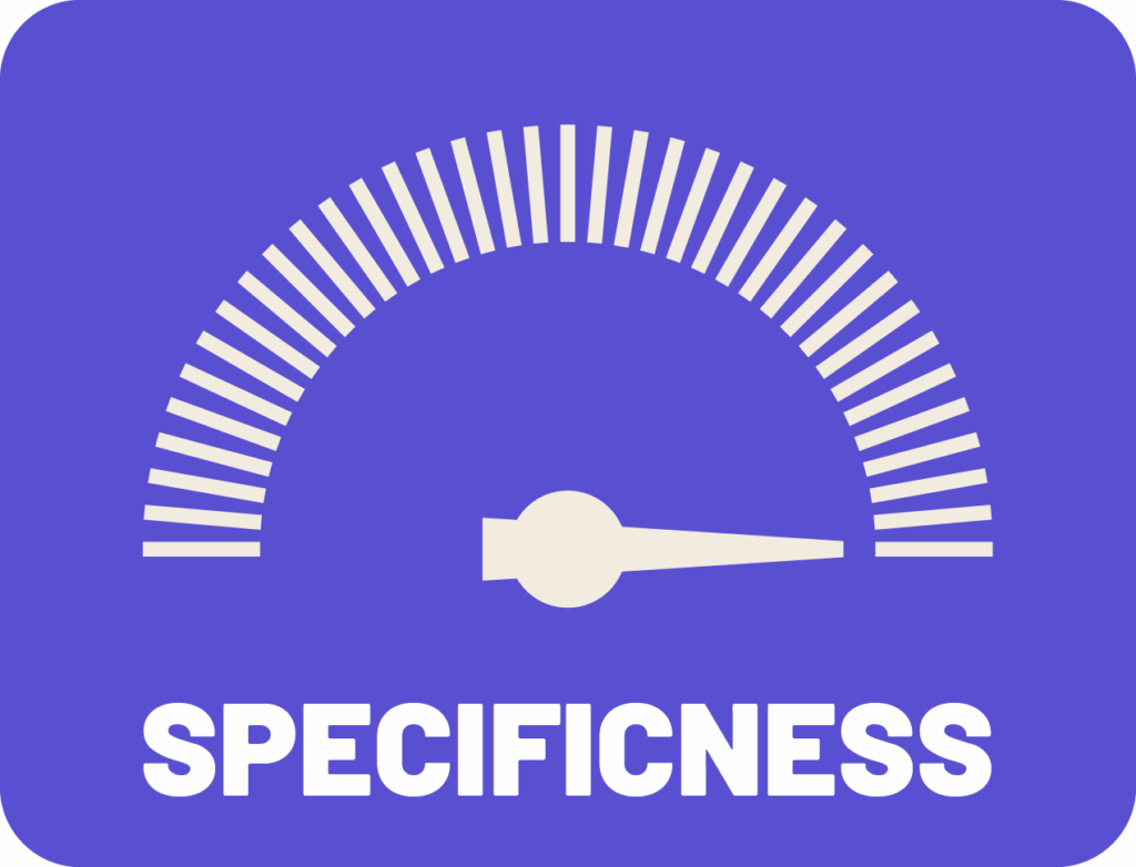 Specificness dial at 100%