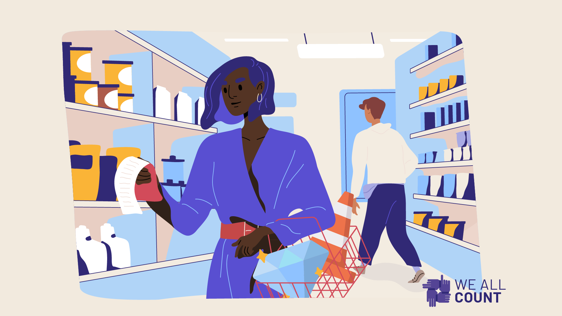 illustration of people doing inventory