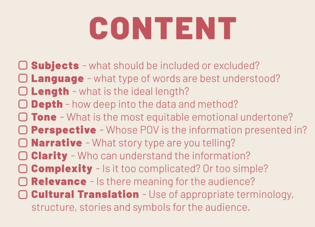 Content Checklist