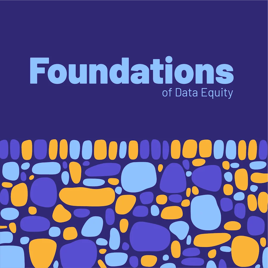 Decorative image of a stone wall with the text: Foundations of Data Equity